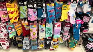 New large selection of characters  food candy socks at Dollar tree