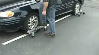 Atlas Mov-it Car Wheel Dollies - Hydraulic and Ratchet Action