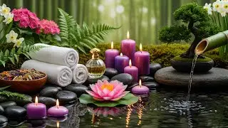 Healing Music  Piano with Bamboo Water Sounds 🌿 Relieve Stress & Anxiety, Calm Mind Body