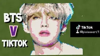 BTS TAEHYUNG MINECRAFT PIXELART TIKTOK