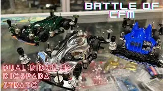 Tamiya Mini 4WD (Battle of CFM) DUAL RIDGE vs STRATO vs DIOSPADA