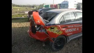 Monteberg Short Rally 2018 - SS5: Monteberg 3 - cars 1-140 start + passage (with big crash Evo X)