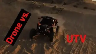 Drone vs. UTV...........#drone #racing #can-am #dronevideo #cinewhoop #mavic #utv
