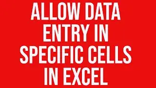 Allow data entry only in specific worksheet cells in Excel