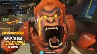 72% KP! POTG! CLONEMAN16 INSANE WINSTON! OVERWATCH GAMEPLAY SEASON 26 TOP 500