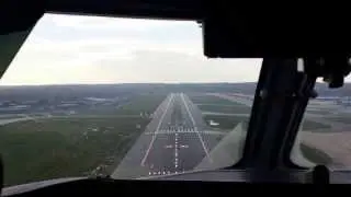 Landing Gatwick Airport EGKK 26L Cockpit view