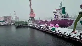 Riga city. Port in winter. Рига 29.11.2021г.  Travel#