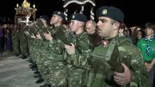 ΙΕΡΑ ΜΗΤΡΟΠΟΛΗ ΧΑΛΚΙΔΟΣ συνάντηση Επιταφίων στο στρογγυλό Χαλκίδας 18/4/2025