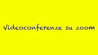 Videoconferenze con zoom
