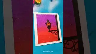 Twilight Lamp Post &ndash; Aesthetic Art #shorts #art #painting