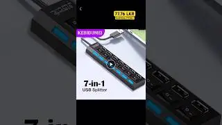 7 in 1 USB Hub 😍 #smartideas #usbhub #splitter