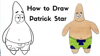 Comment dessiner Patrick Star (Bob l'&eacute;ponge) &eacute;tape par &eacute;tape | Tutoriel de dessin facile