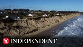 Norfolk beach closed as locals fear homes could fall into sea