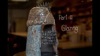 How to use oxides and glaze in ceramics. Fantasy helmet part 2. #fantasy #knight #helmet