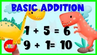 Basic Addition Grade 1 For Kids | Addition for kindergarten | Counting with Dinosaurs