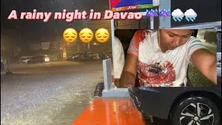 Heavy rain in Davao City , Philippines