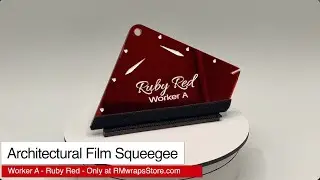 Architectural Film Squeegee Worker A Ruby Red Black Felt