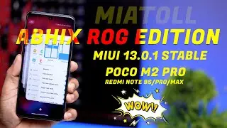 (Miatoll) STABLE MIUI 13.0.1 AbhiX ROG Edition for Poco M2 Pro Review, iOS Launcher, Voice changer 🔥