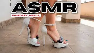 STYLING Elegant White High Heels Sandals | Walking Outdoors In High Heels 🌟 FANTASY HEELS  🌟
