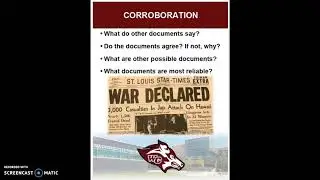 Corroboration for History