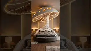 Would You Sleep Here 🍄 Mushroom Inspired Luxury Bedroom AI Design #home #floortransformation #epoxy