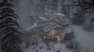 BRUTAL SEVERE WINTER STORM. Snowstorm sounds for sleeping and howling wind. Video for sleeping