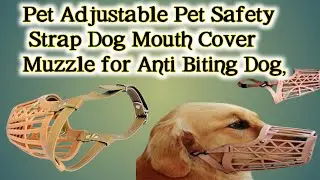 Adjustable Pet Safety Strap Dog Mouth Cover Muzzle for Anti Biting Dog, M Medium Other Dog Muzzle