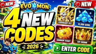 🚨NEW EVOMON CODES (2026) 🔥 FREE Legendary Pet, Gems & Rewards! (Working Now)