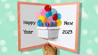 pop up new year card 2023 / new year card making / handmade new year card making