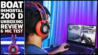 Boat Immortal 200D Unboxing, Review & Mic Test | Best gaming headphones under 1500 for PC