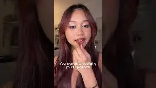 Defined cupids bow all the way 💋#lipcombo #makeup #cupidsbow #fyp #foryou