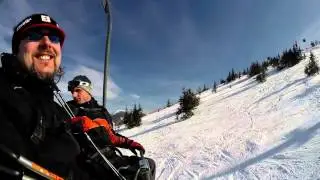 Skiing with friends in the Low Tatras