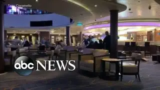 Panic, chaos as wind gusts cause Norwegian cruise ship to lean