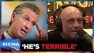 Gavin Newsom BEEFS With Joe Rogan, Calls Him A CHICKEN For Not Having Him On POD | RISING+