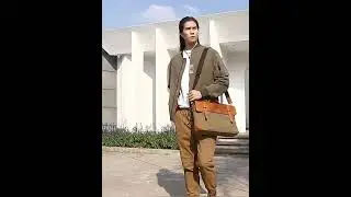 Basis Briefcase Messenger Bags #2167K, DEEPKEE HANDMADE LEATHER.