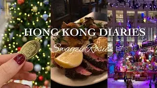 December Living in HK | Christmas decorations at Landmark, festive activities, Wine, Xmas market 🎄🍷