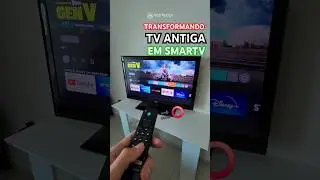 Transformando TV antiga em smartv com Fire TV Stick da Amazon #tv #smart #stick #amazon #4k #firetv