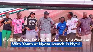 President Ruto, DP Kindiki Share Light Moment With Youth at Nyota Launch in Nyeri