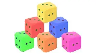Learn Colors Kinetic Sand Giant Dice Surprise Toys For Kids - DIY How To Make For Kids