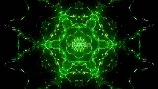 Green Quantum Energy Core Kaleidoscope &ndash; 4K Seamless Sci-Fi VJ Loop