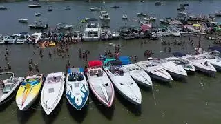 Petite Sandbar and Columbia Bay, Chain o' Lakes, IL - July 4th 2020