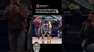 Cardi B falls on stage during chair performance 😭