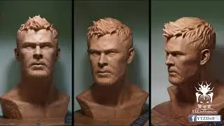 【異頭栽●人形工作室】雷神索爾3 (Thor: Ragnarok Life size portrait sculpting)1:1頭雕原型製作-作者：Seal Chen