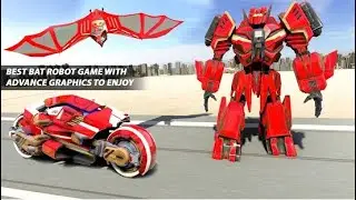 Flying Bat Transform Robot Part-2 | Rescue City Moto Bike Robot Android GamePlay | By Game Crazy