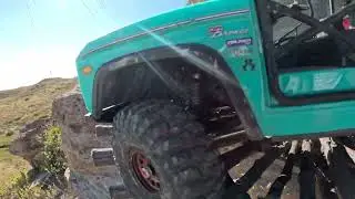 Axial showing off on the bridge of doom! #axialcrawler #rccrawler