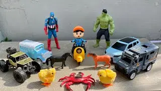 Aj hulk ko captain America ne gift di 😱or hulk ne  sabki madad ki |gadi wala cartoon| hulk