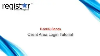 Client Area Login Tutorial