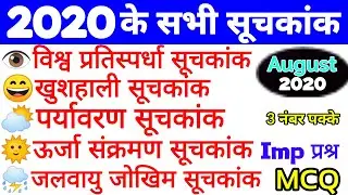 2020 के सभी सूचकांक | India rank in various index 2020 | suchkank index 2020 |