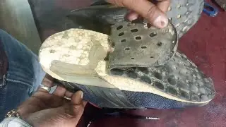 Adidas ultraboost restoration ( Washing,repairing, coloring, sole replacing). ASMR.