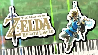Zelda Breath of the Wild - Hyrule Castle Town Ruins Theme Piano Tutorial Synthesia
